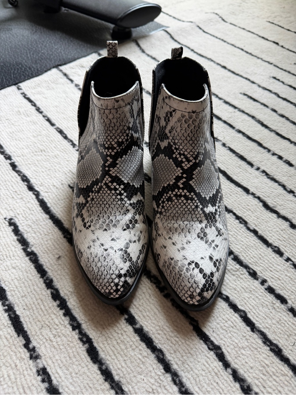 Snake Skin Ankle Booties